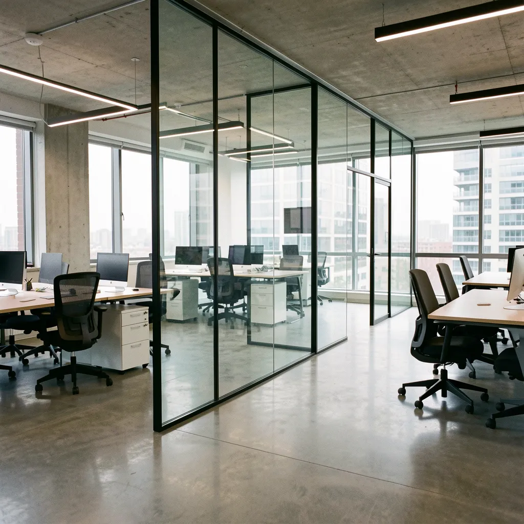 Professional photography setup in architectural space